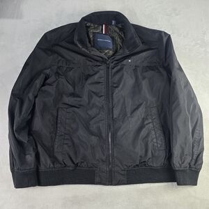 Tommy Hilfiger Quilted Black Jacket Full Zip Sz 2XL